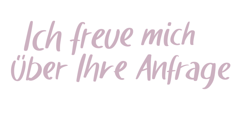 Ich freue mich über Ihre Anfrage Überschrift "Ich freue mich über Ihre Anfrage"